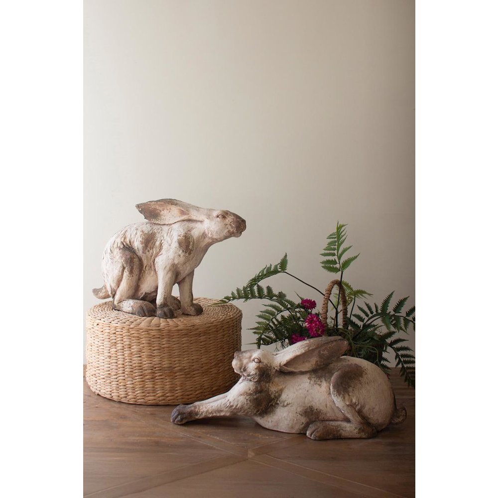 Faux Concrete Rabbit - Sitting