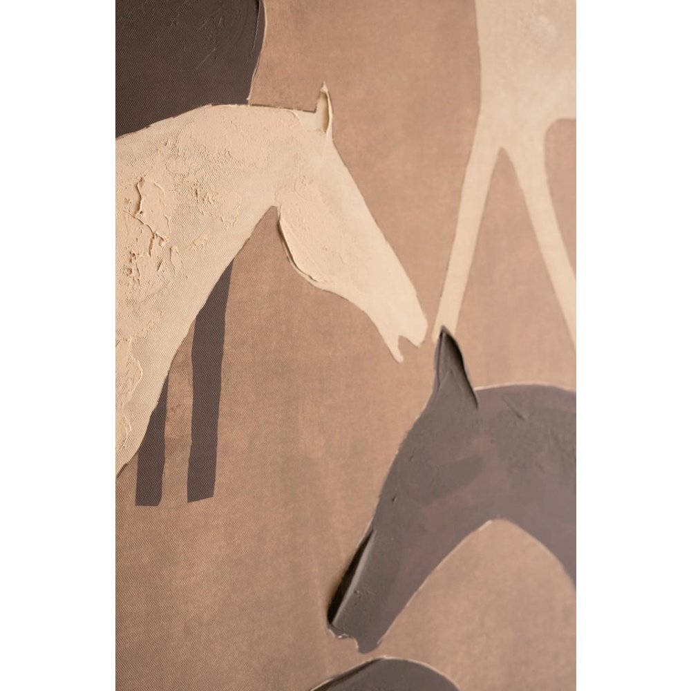 Framed Painting Five Horses