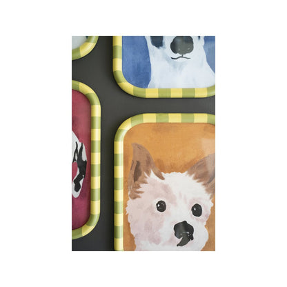 Set Of Four Framed Dog Prints Under Glass
