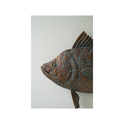 Patina Copper Finish Hanging Tuna