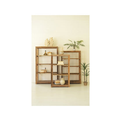 Set Of Three Recycled Wood Shelving Units