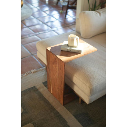 Acacia Wood Sofa  Accent Table