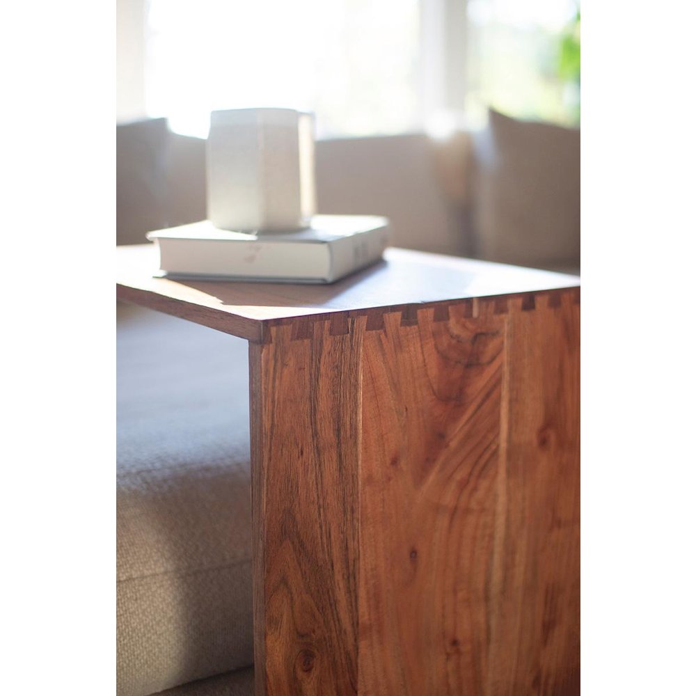 Acacia Wood Sofa  Accent Table