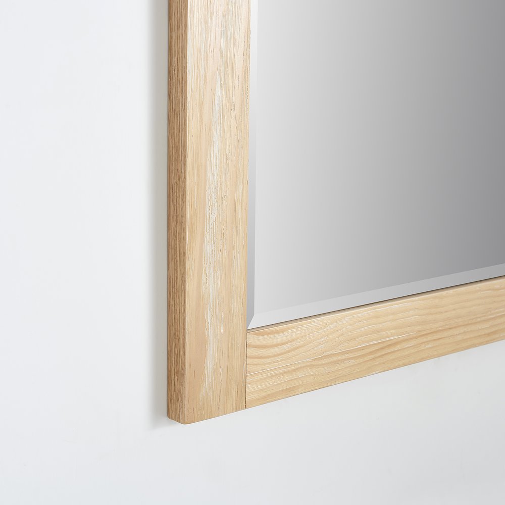 Cortes 60" Rectangular Bathroom Vanity Barndoor Wall Mount Mirror in Pine