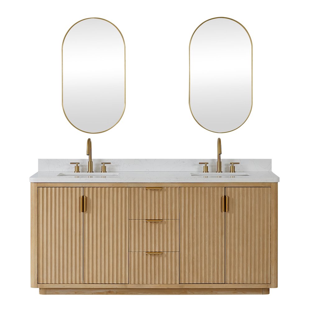 Cádiz 72in. Free-standing Double Bathroom Vanity in Washed Ash Grey