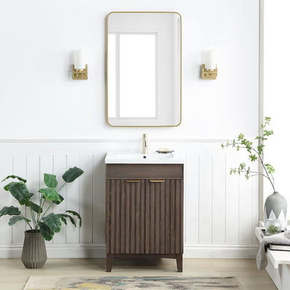 Palos 24" Free-standing Single Bath Vanity in Spruce Aged Brown