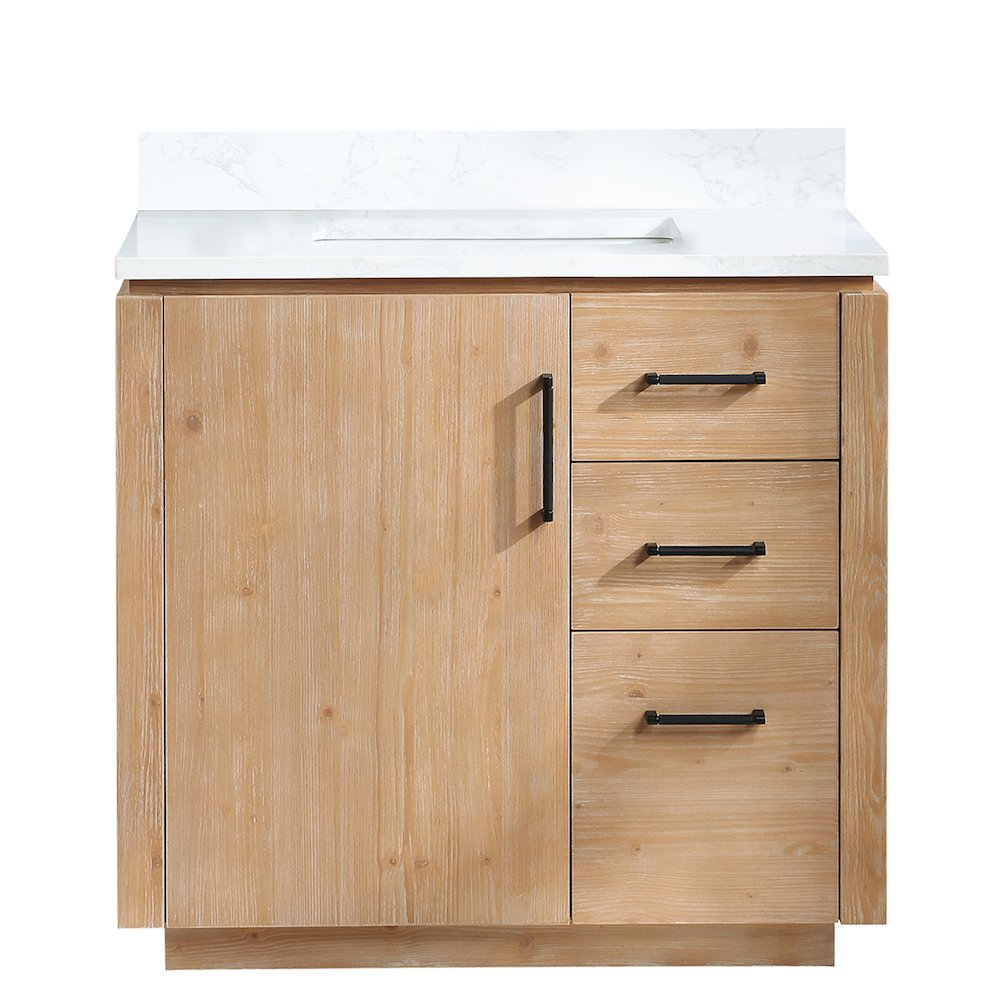 San 36" Free-standing Single Bath Vanity in Fir Wood Brown