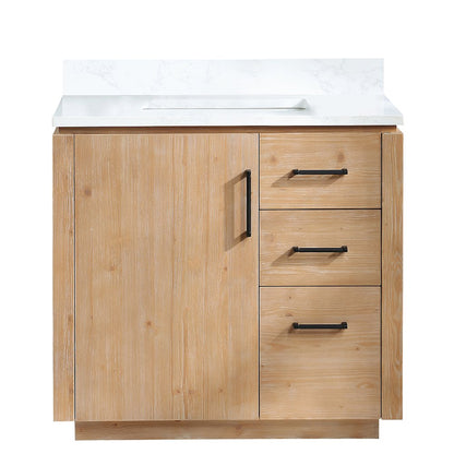 San 36" Free-standing Single Bath Vanity in Fir Wood Brown