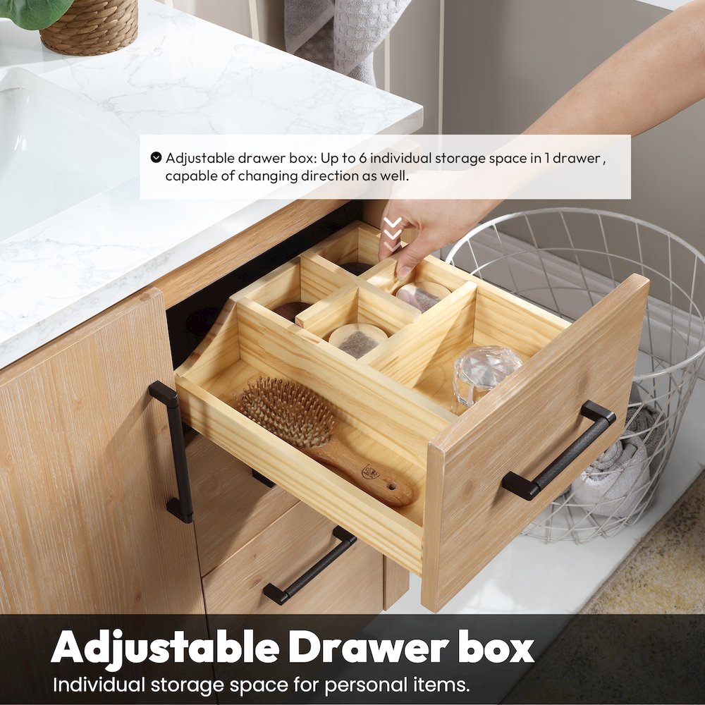 San 36" Free-standing Single Bath Vanity in Fir Wood Brown