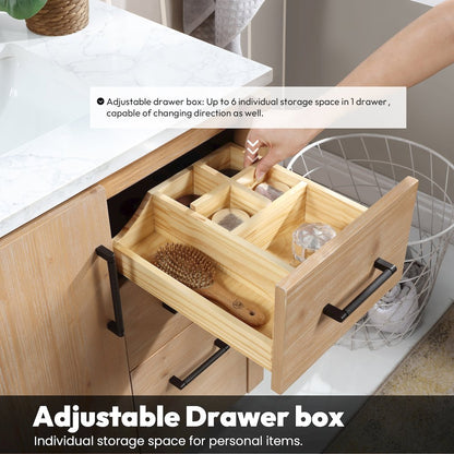 San 36" Free-standing Single Bath Vanity in Fir Wood Brown