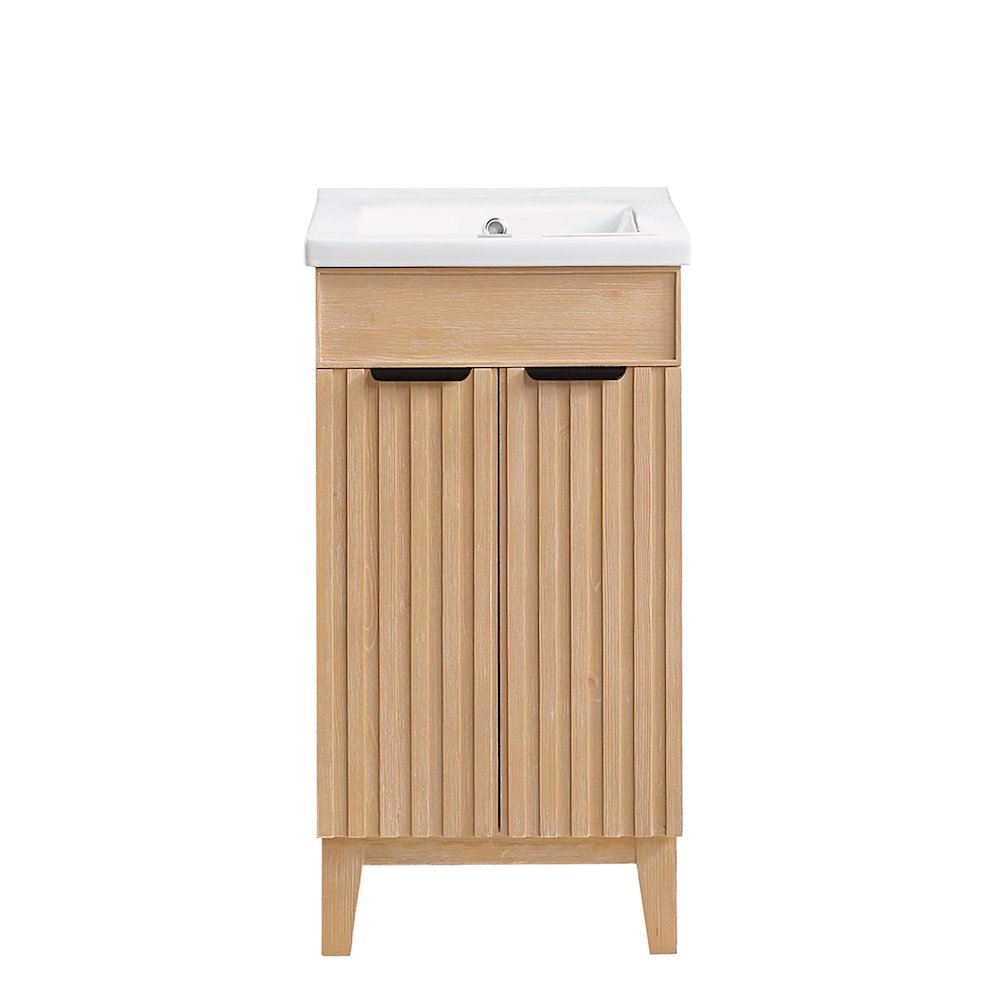 Palos 18" Free-standing Single Bath Vanity in Fir Wood Brown