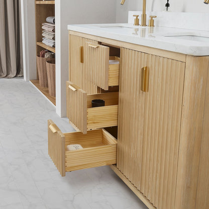 Cádiz 72in. Free-standing Double Bathroom Vanity in Washed Ash Grey