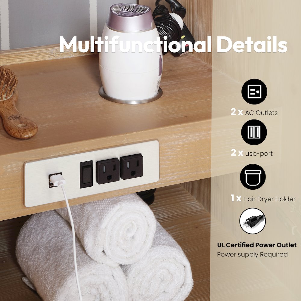San 36" Free-standing Single Bath Vanity in Fir Wood Brown