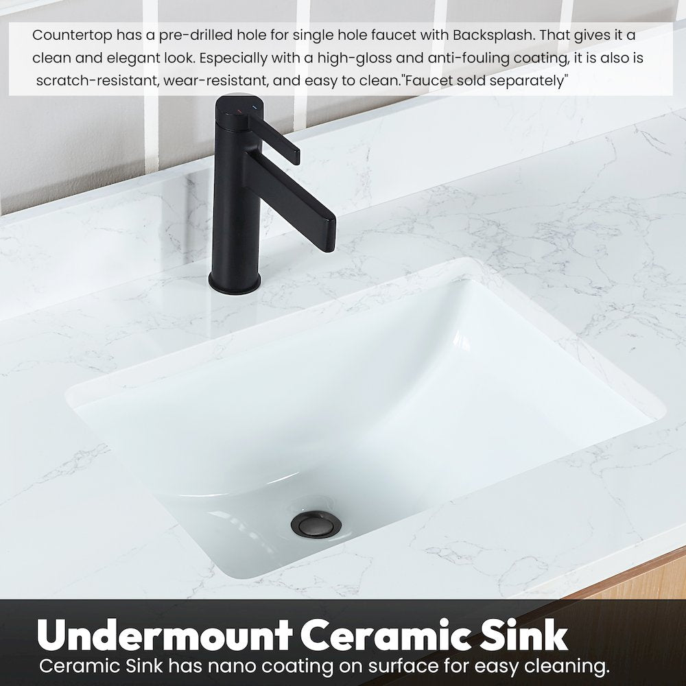 San 60" Free-standing Single Bath Vanity in Fir Wood Brown