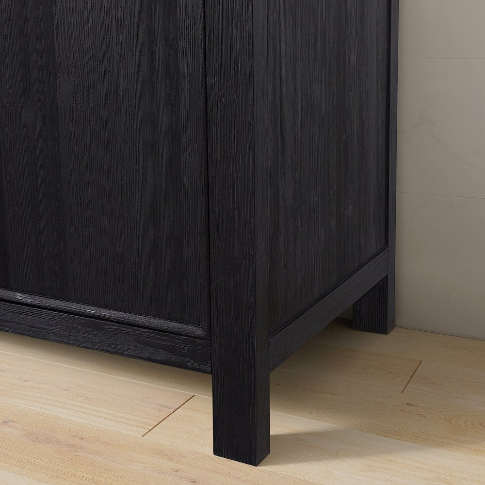 León 48in. Free-standing Single Bathroom Vanity in Fir Wood Black