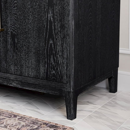 Gara 72" Free-standing Double Bath Vanity in Fir Wood Black