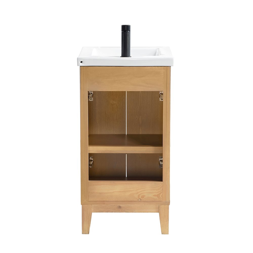 Palos 18" Free-standing Single Bath Vanity in Fir Wood Brown