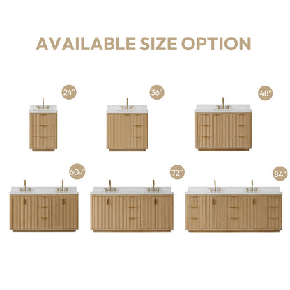 Cádiz 72in. Free-standing Double Bathroom Vanity in Washed Ash Grey