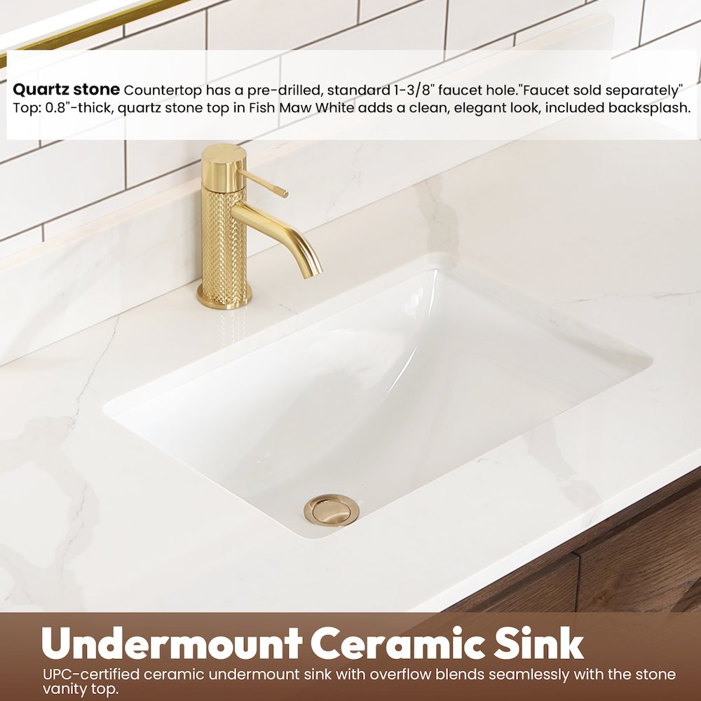 Cristo 48" Floating Single Bath Vanity in Aged Dark Brown Oak