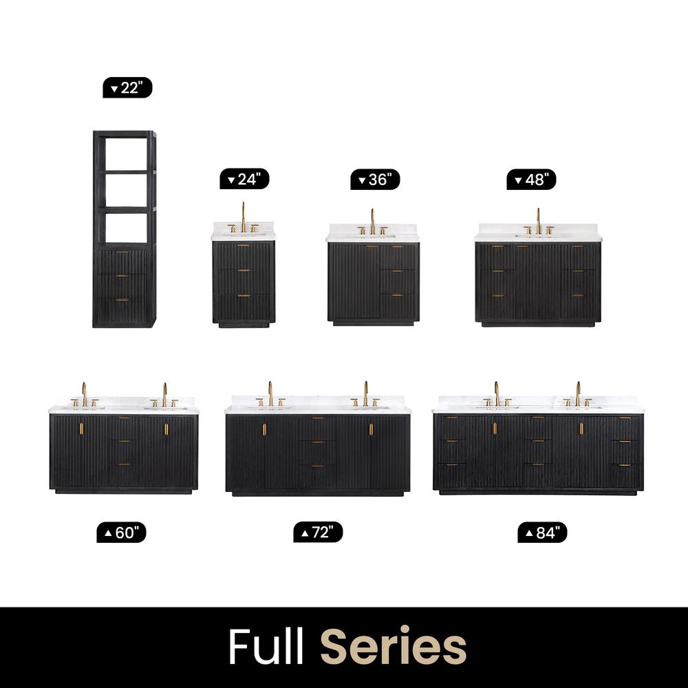 Free-standing Single Bathroom Vanity with Composite top and Mirror