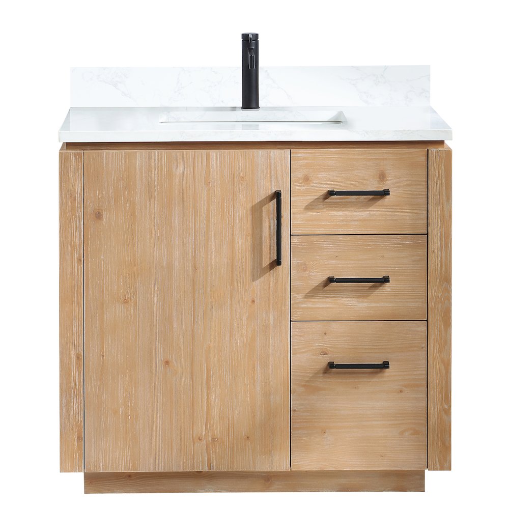 San 36" Free-standing Single Bath Vanity in Fir Wood Brown