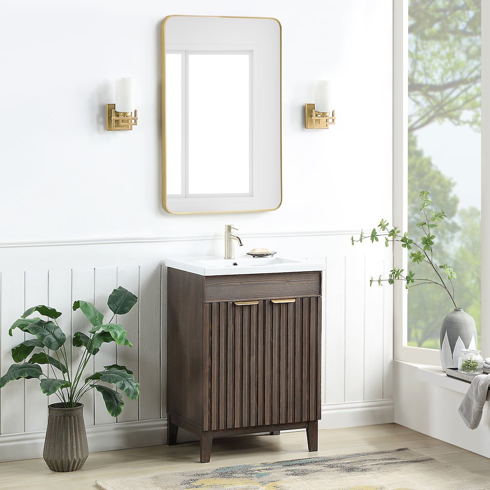 Palos 24" Free-standing Single Bath Vanity in Spruce Aged Brown