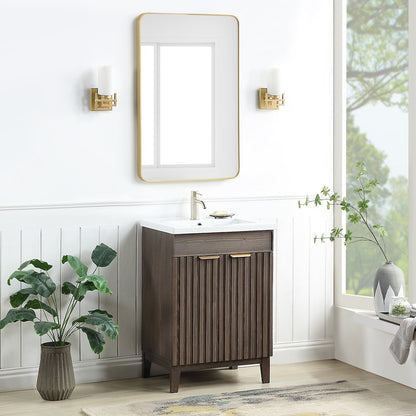 Palos 24" Free-standing Single Bath Vanity in Spruce Aged Brown