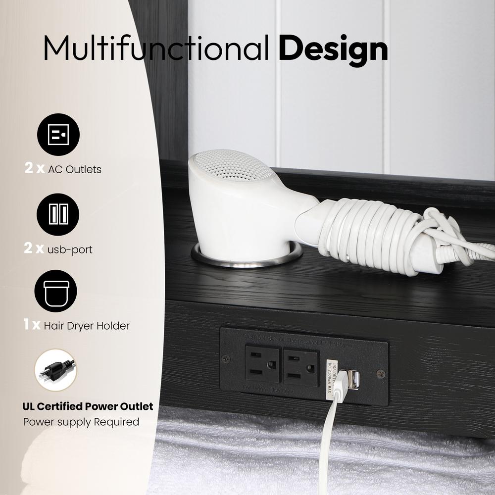 Free-standing Single Bathroom Vanity with Composite top and Mirror