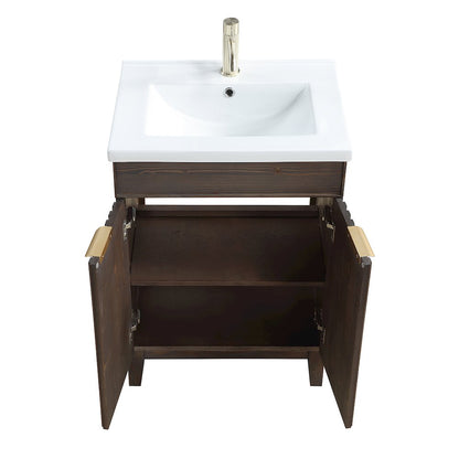 Palos 24" Free-standing Single Bath Vanity in Spruce Aged Brown