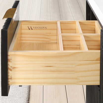 Free-standing Single Bathroom Vanity with Composite top and Mirror