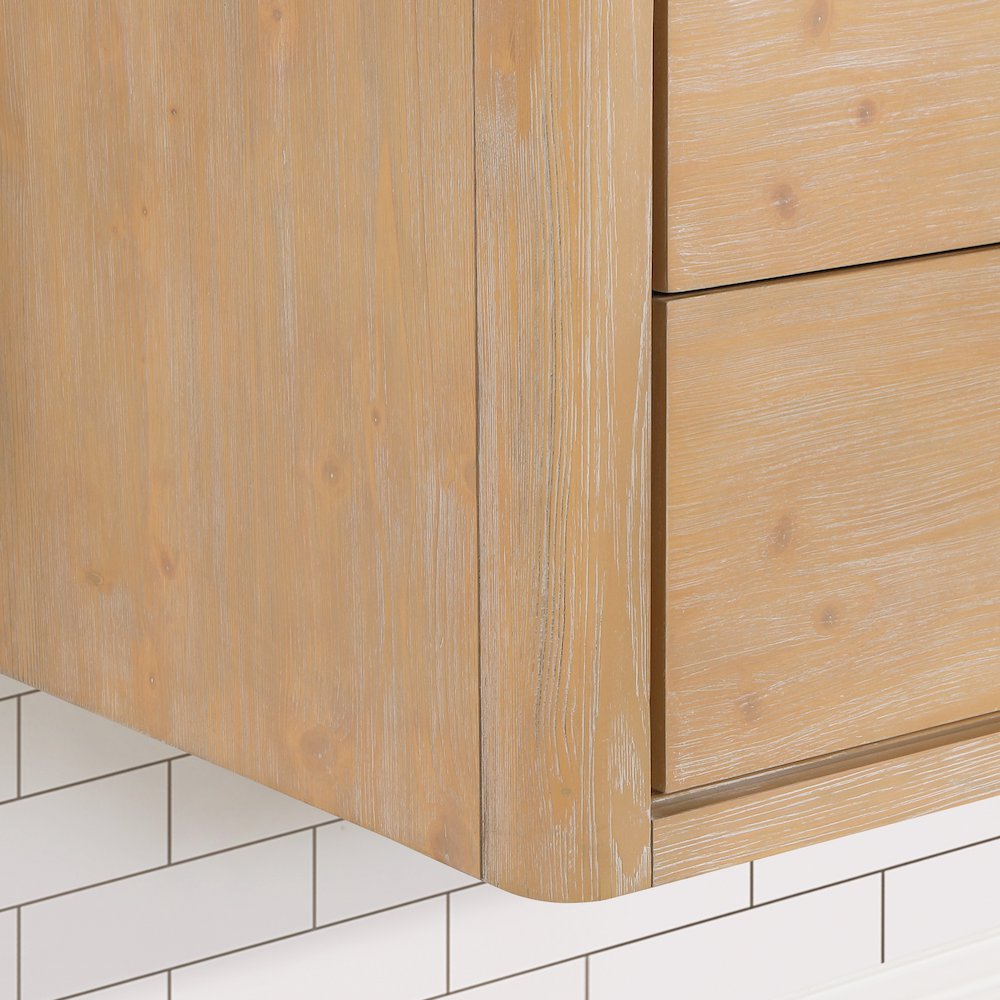 Cristo 48" Floating Single Bath Vanity in Fir Wood Brown