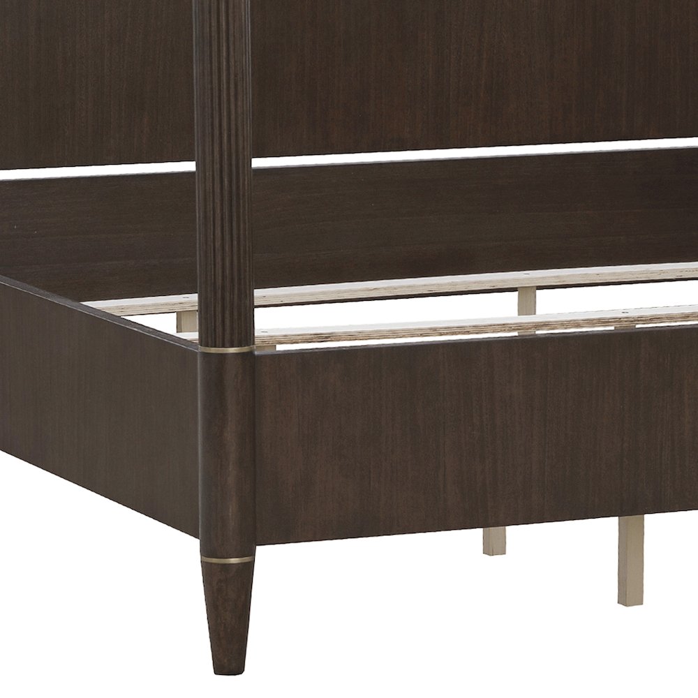 Asher Park King Poster Bed, Piano Brown Finish