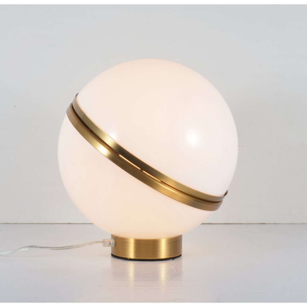 1-Light Gold Table Lamp With A White Acrylic Shade