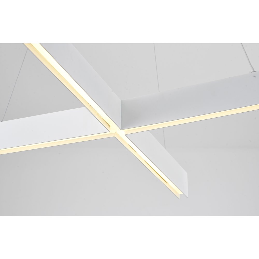 4-Light White LED Chandelier With Acrylic Diffusers