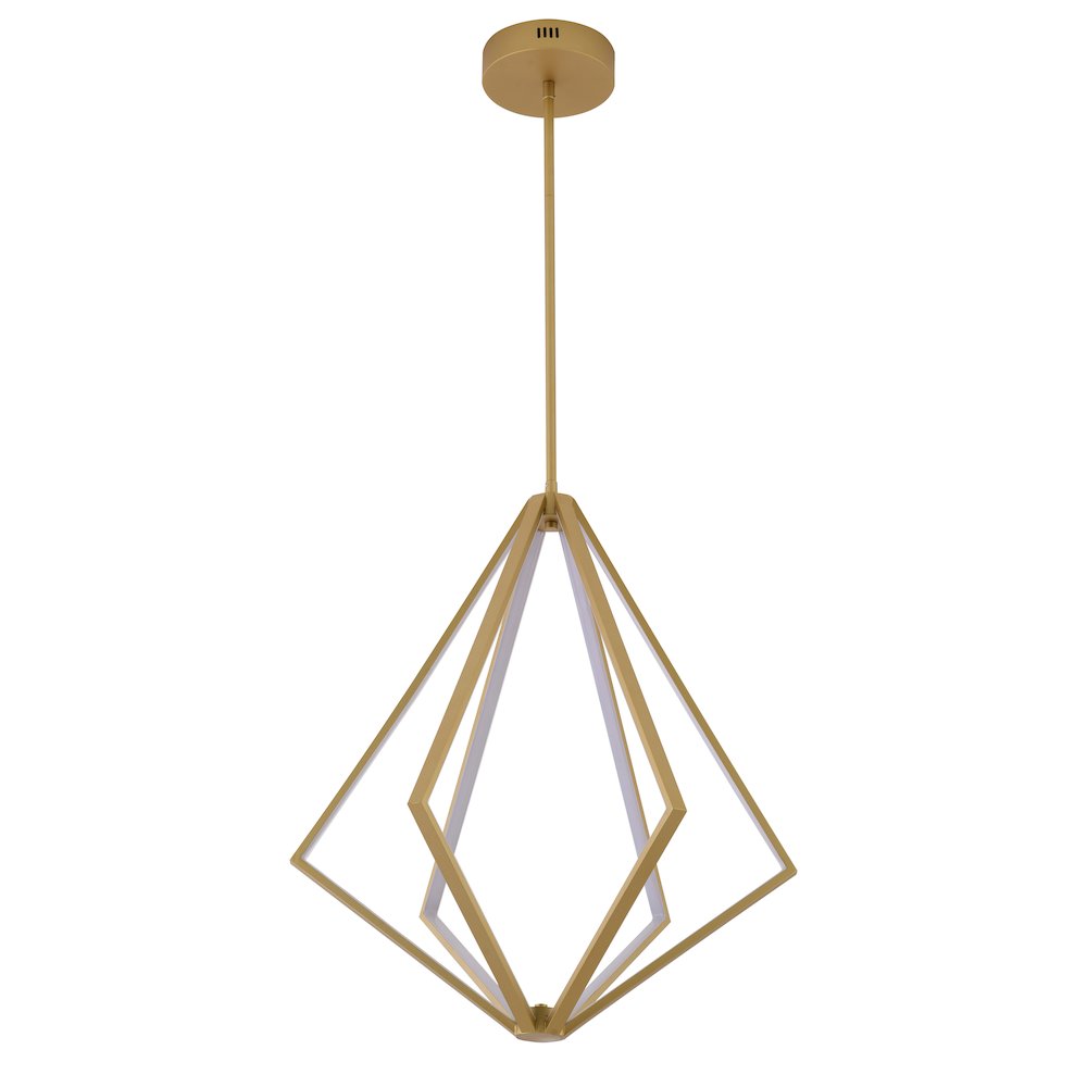 6-Light Gold Metal LED Chandelier With Silicone Diffusers