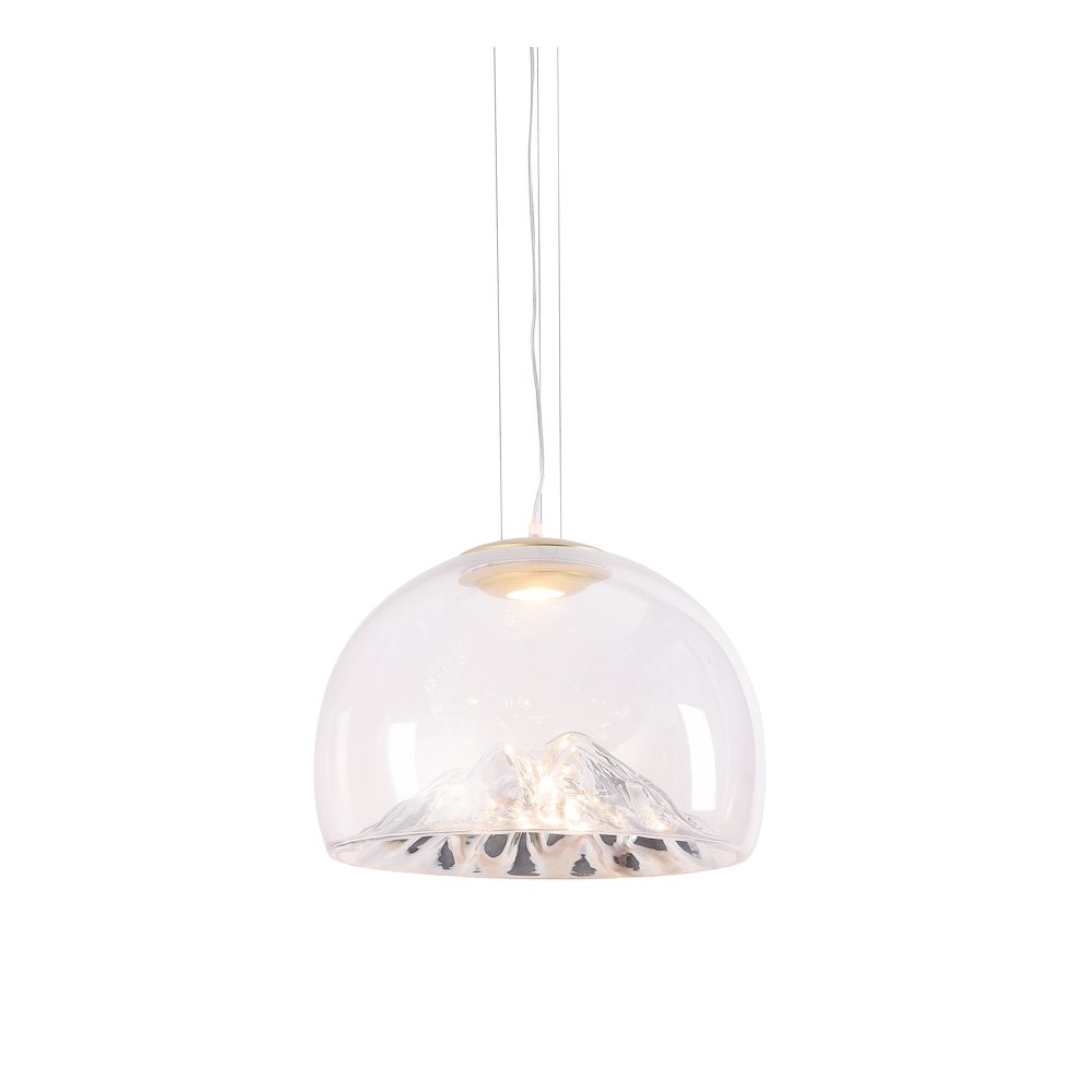 Bethel International Single Pendant Lighting in Silver Color