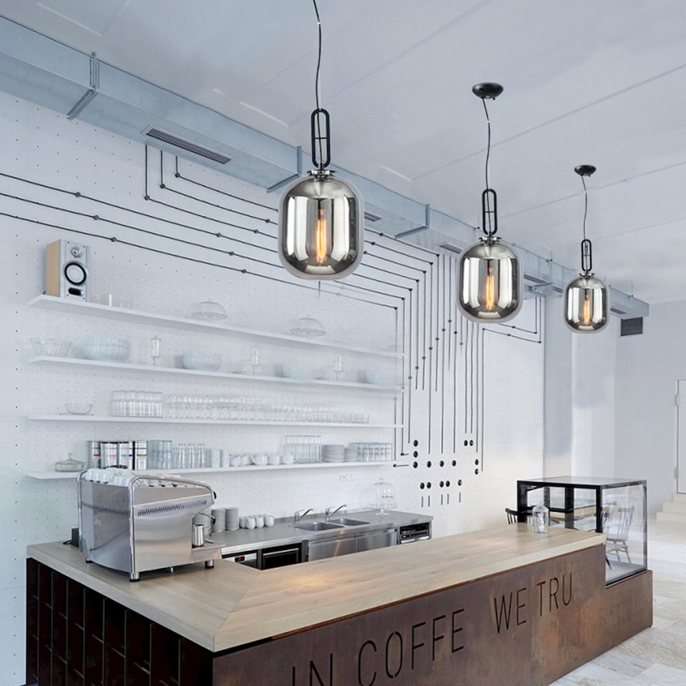 Bethel International Single Pendant Lighting in Matte Black Color
