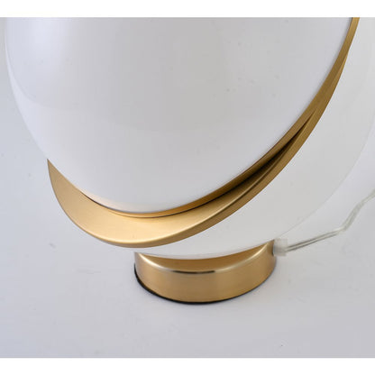 1-Light Gold Table Lamp With A White Acrylic Shade