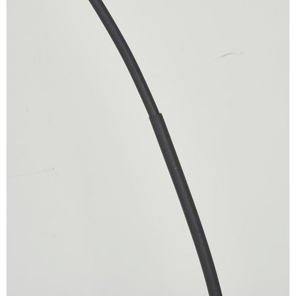 1-Light Matte Black Die Cast Arched Floor Lamp With An Acrylic Shade