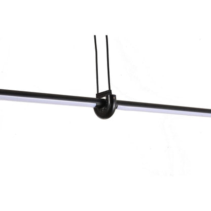 LED Chandelier  Black Metal & Acrylic