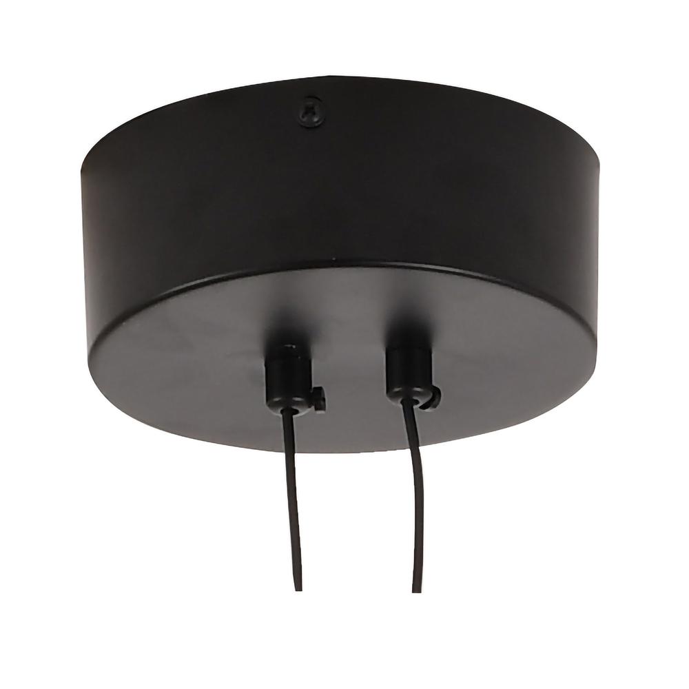 LED Chandelier  Black Metal & Acrylic