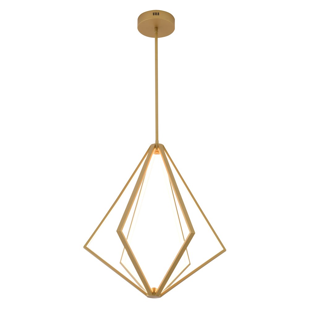 6-Light Gold Metal LED Chandelier With Silicone Diffusers