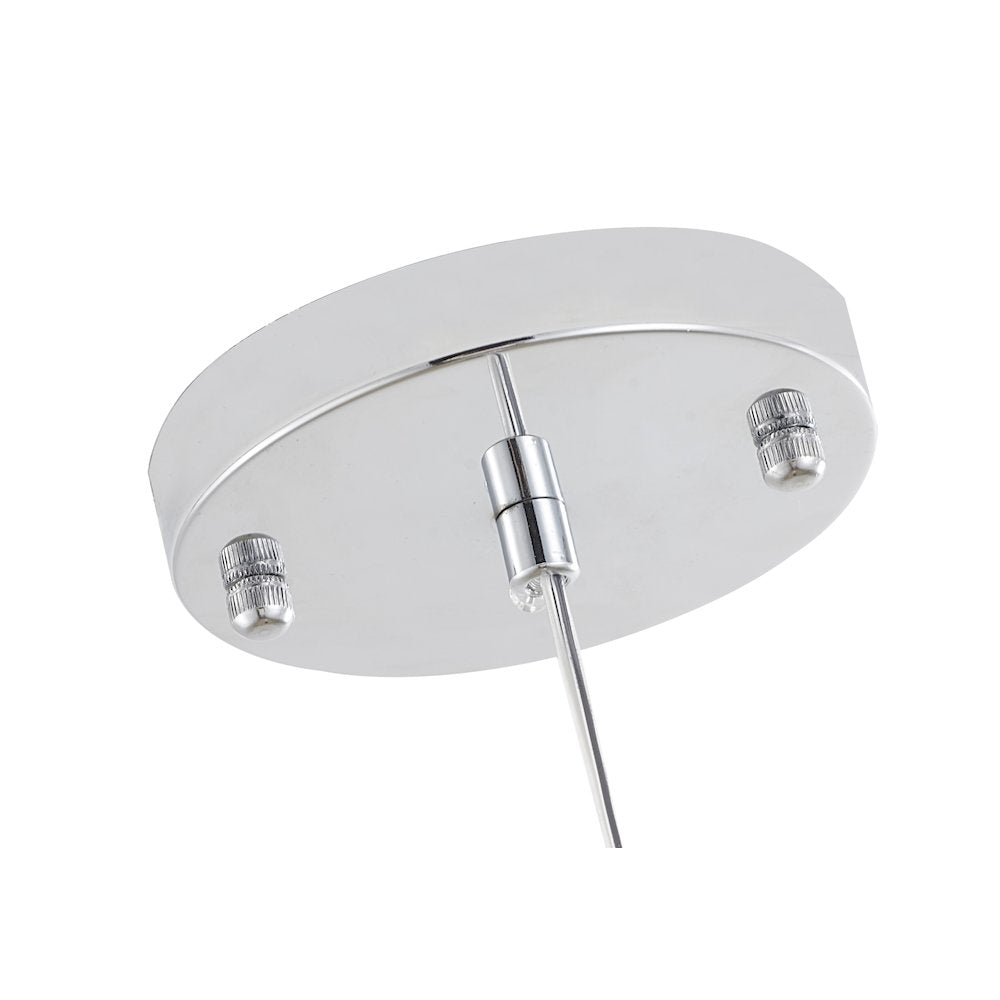 1-Light Chrome Single Pendant With A Clear Glass Shade