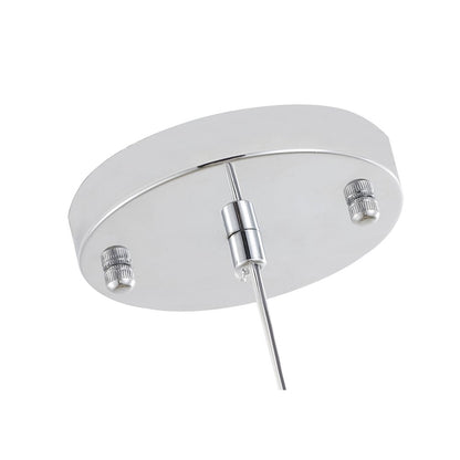 1-Light Chrome Single Pendant With A Clear Glass Shade