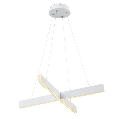 4-Light White LED Chandelier With Acrylic Diffusers