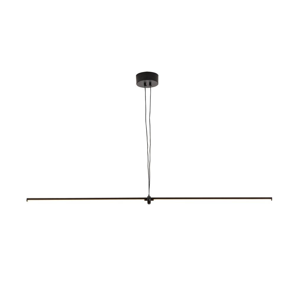 LED Chandelier  Black Metal & Acrylic