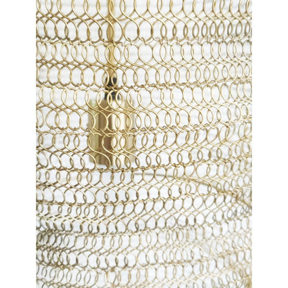 1-Light Gold Pendant With A Chain Basket Shade
