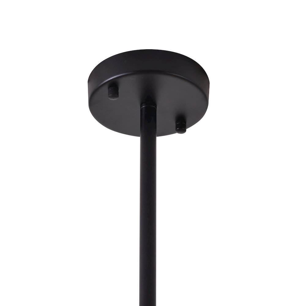 6-Light Matte Black Chandelier With Six Arms