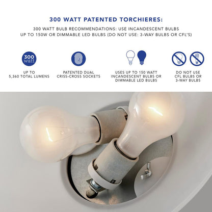 Glenn 300W Torchiere