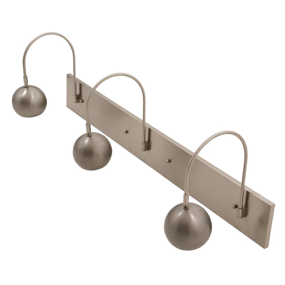 Direct Wire Halo triple shade LED picture light in satin nickel
